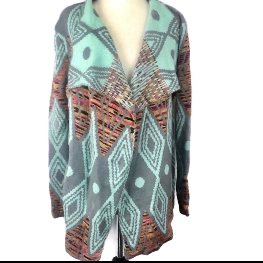 Soft & Cozy Tribal Print Oversized Cardigan